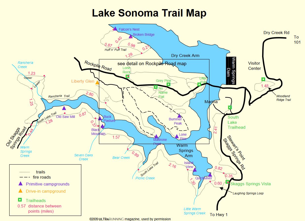 lake sonoma trail map
